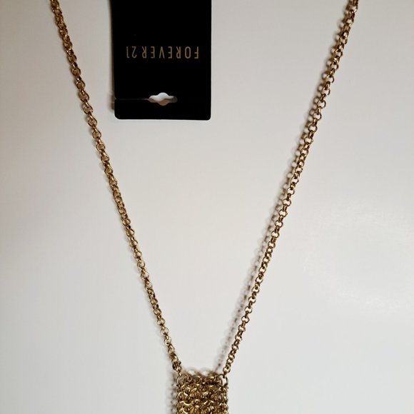 Forever 21 Golden Antic Boho Fringe Necklace - Picture 5 of 6